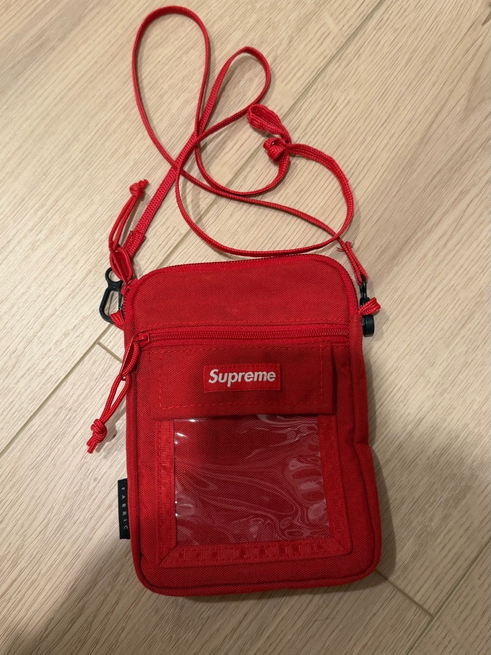 Supreme Red Clear-Pocket Crossbody Pouch